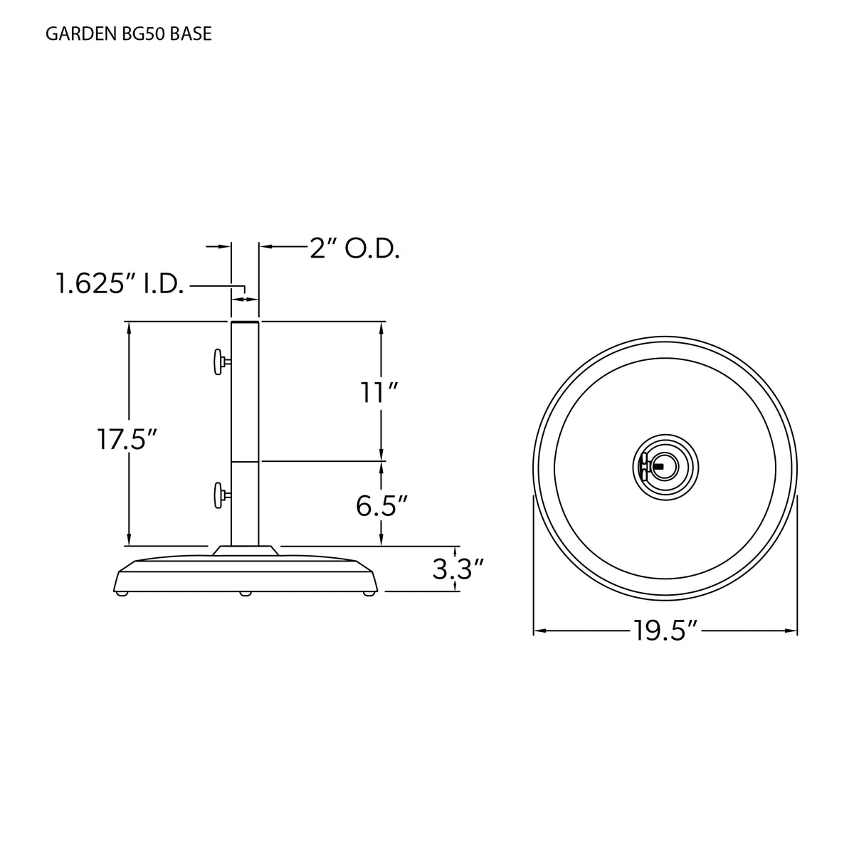 50 lb. Garden Umbrella Base